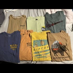 Whole lot of shirts #ripcurl #patagonia #saltycrew